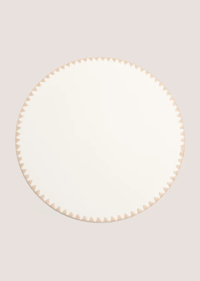 2 Pack White Round Placemats