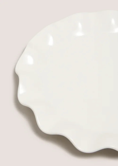 White Wave Dinner Plate Image 2