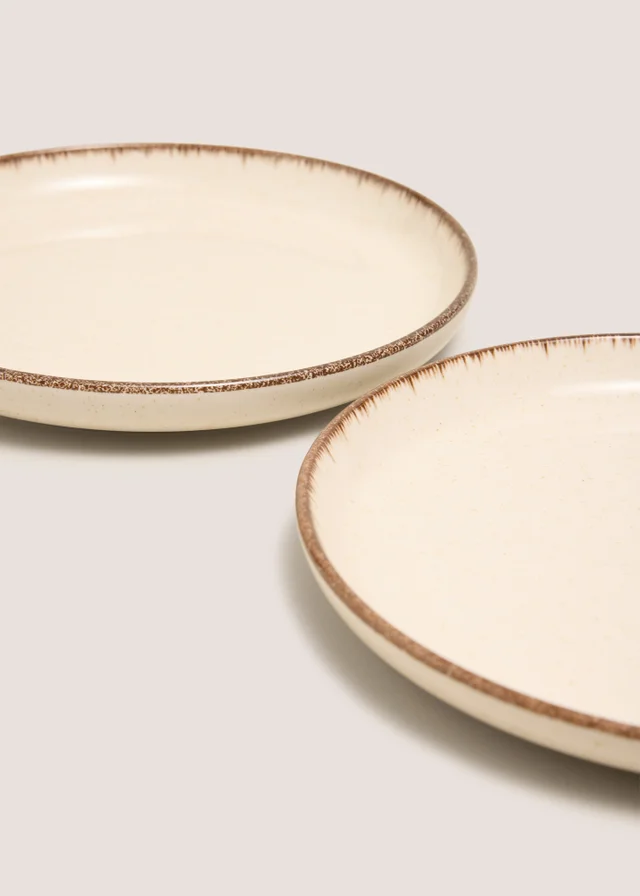 2 Pack Cream Brushed Side Plates
