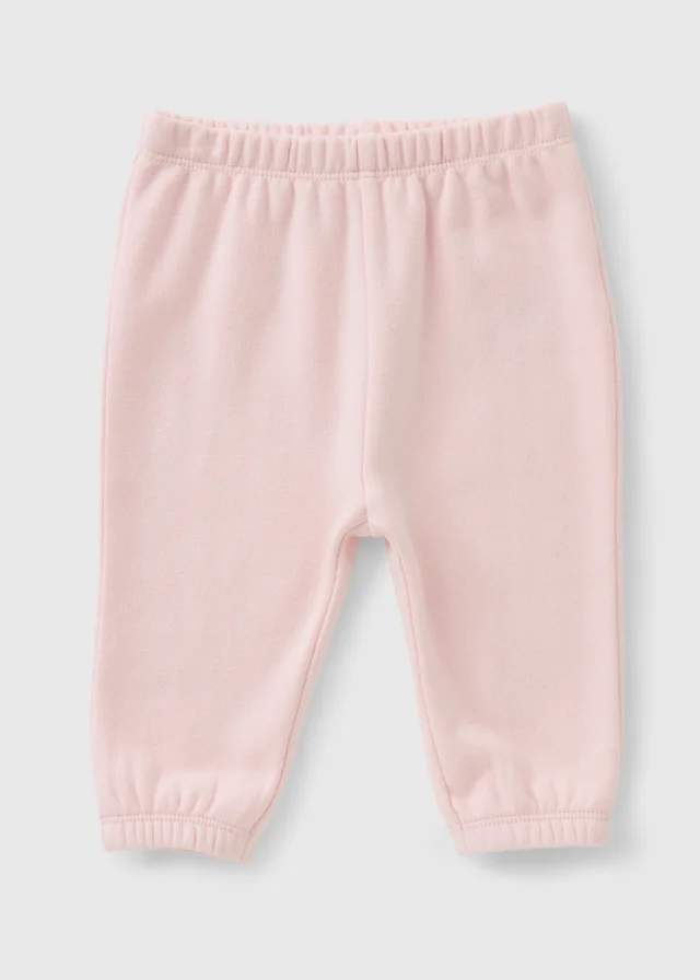 Baby Pink Cuffed Jogging Bottoms (0-23mths)