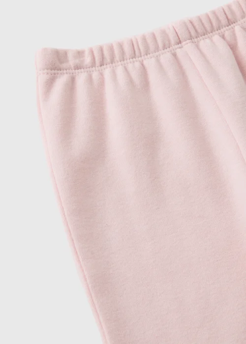Baby Pink Cuffed Jogging Bottoms (0-23mths) - Up to 1 Month Image 2