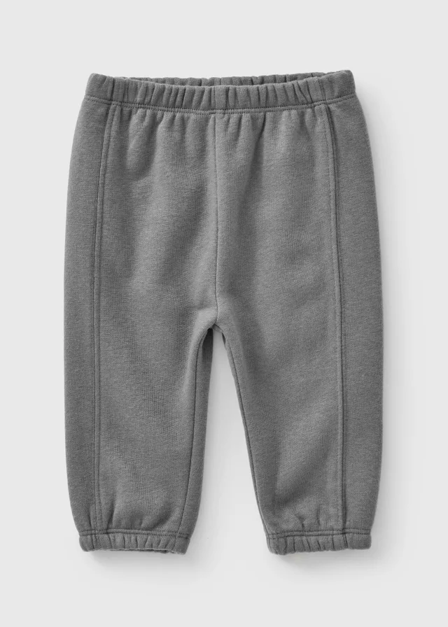 Baby Charcoal Seam Detail Jogging Bottoms (0-23mths)