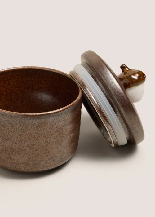 Brown Acorn Storage Canister Image 2