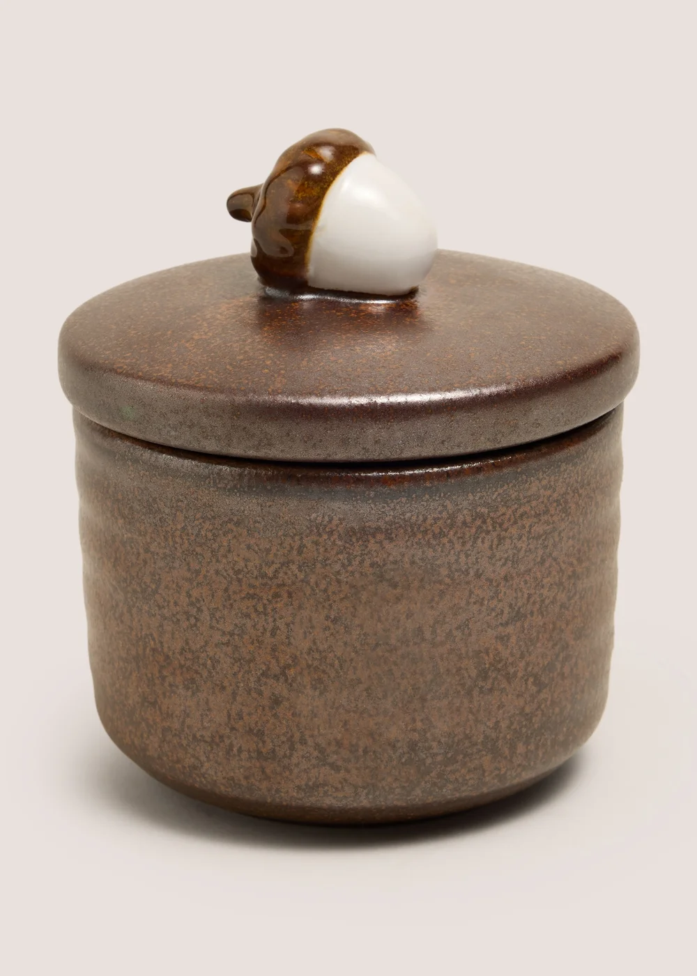 Brown Acorn Storage Canister Image 1