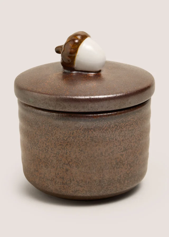 Brown Acorn Storage Canister