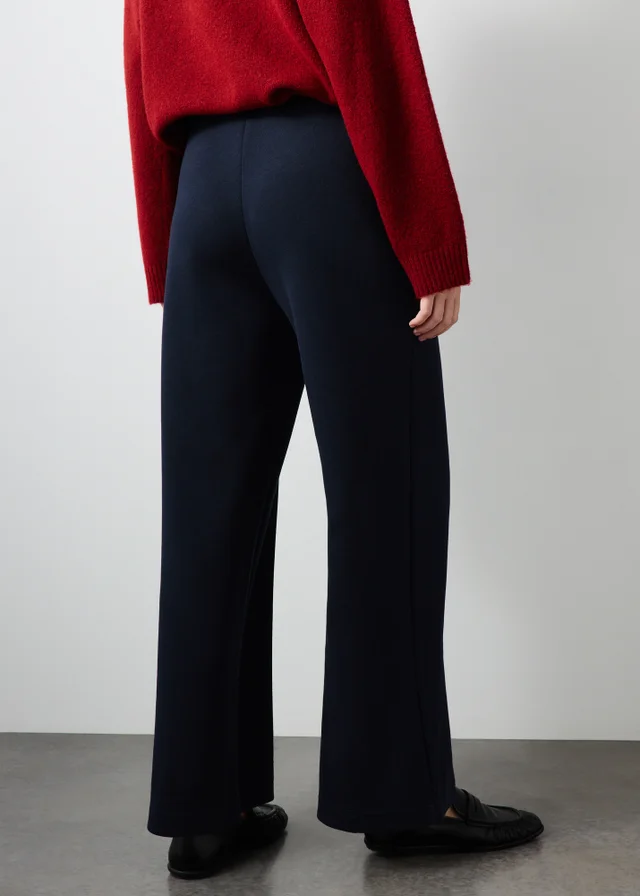 Navy Wide Leg Trousers