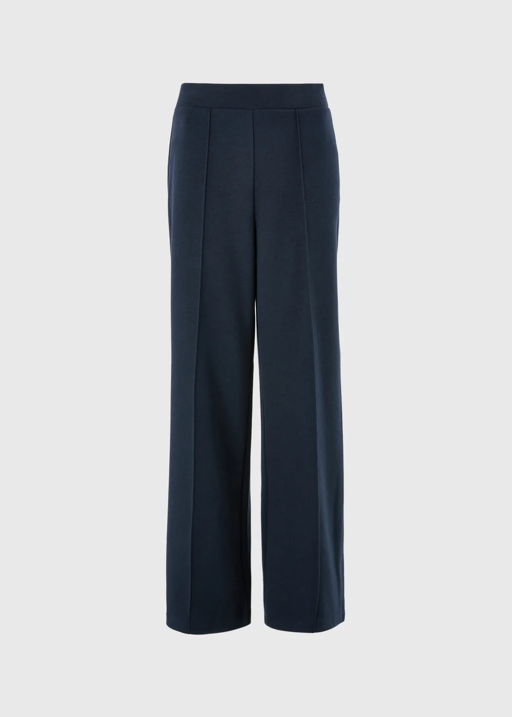 Navy Wide Leg Trousers - 8/L29 Image 5
