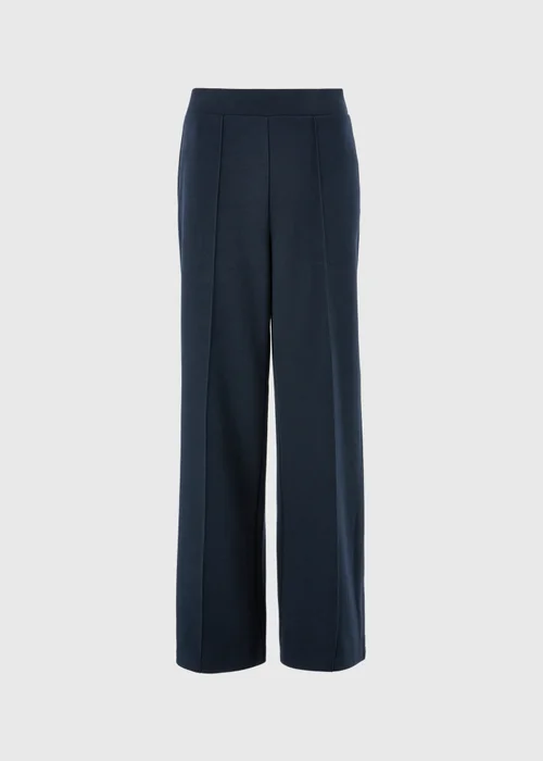 Navy Wide Leg Trousers - 8/L29 Image 5