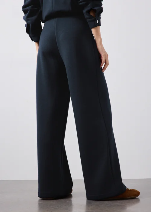 Navy Wide Leg Trousers - 8/L29 Image 2