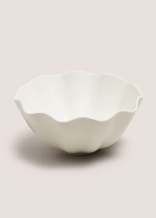 White Wave Bowl Image 1