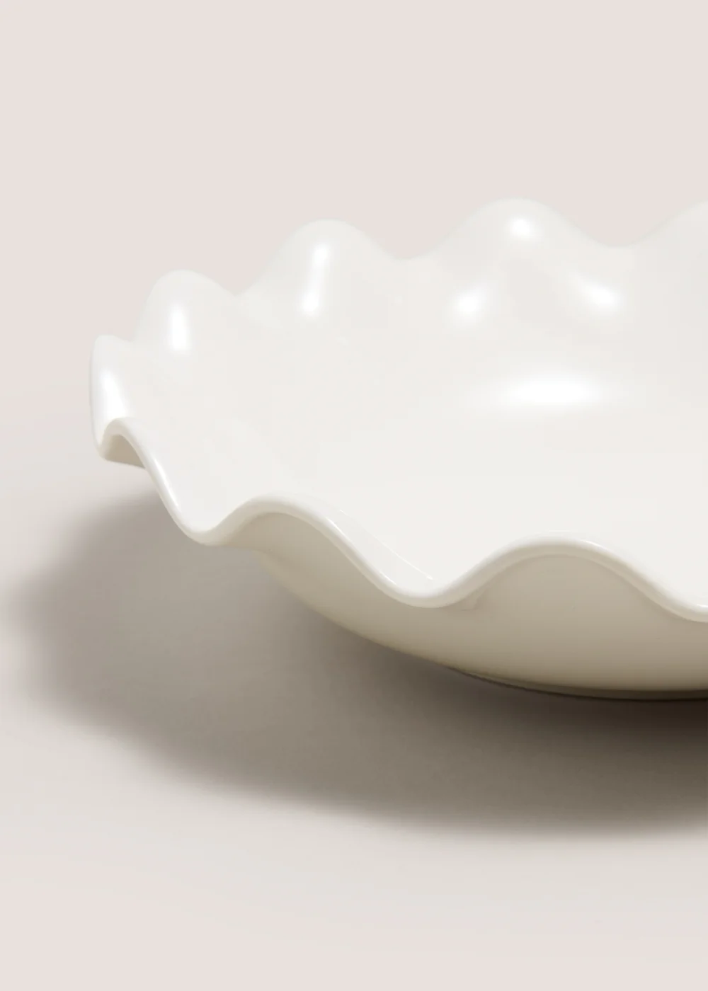 White Wave Pasta Bowl Image 2