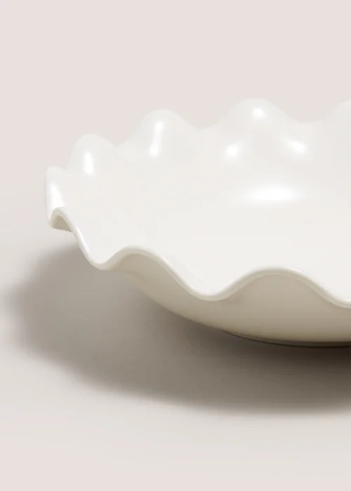 White Wave Pasta Bowl Image 2