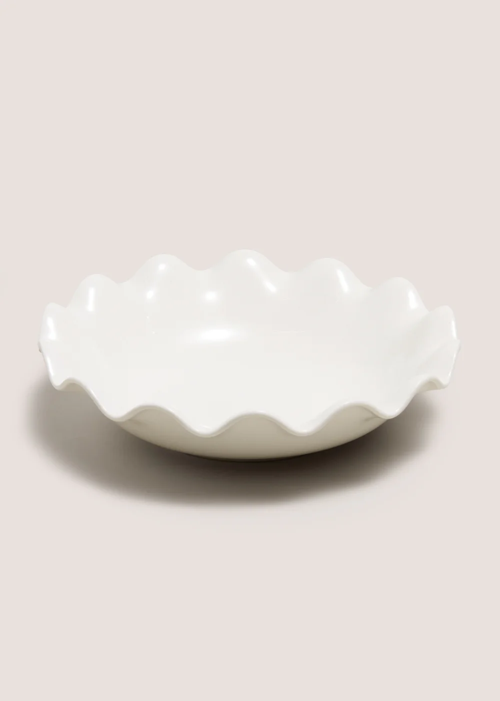 White Wave Pasta Bowl Image 1