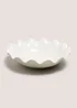 White Wave Serving Bowl Image 1