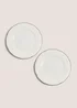 2 Pack Green Scallop Dinner Plates Image 1