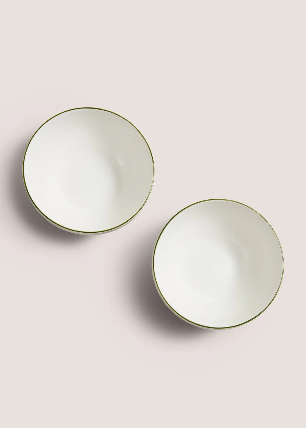 2 Pack Green Scallop Bowls Image 1