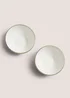2 Pack Green Scallop Bowls Image 1