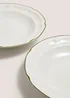 2 Pack Green Scallop Pasta Bowls Image 2