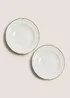 2 Pack Green Scallop Pasta Bowls Image 1