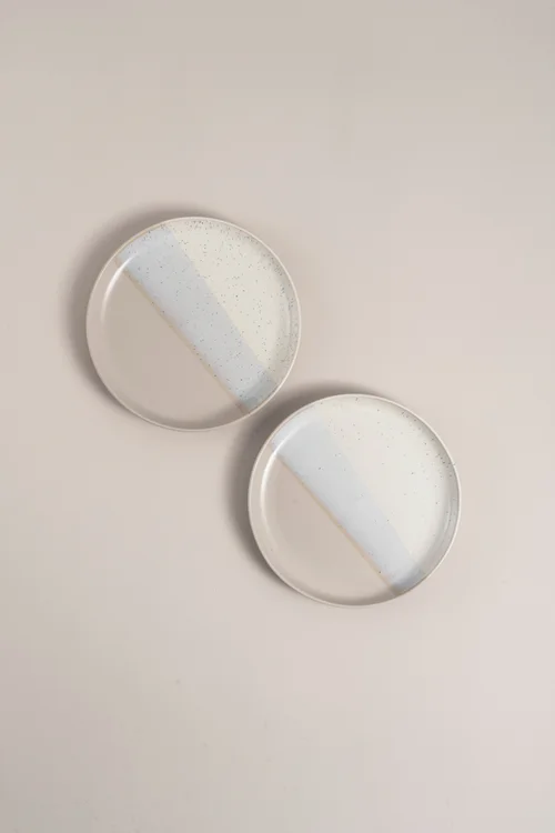 2 Pack Cream Reactive Side Plates Image 1