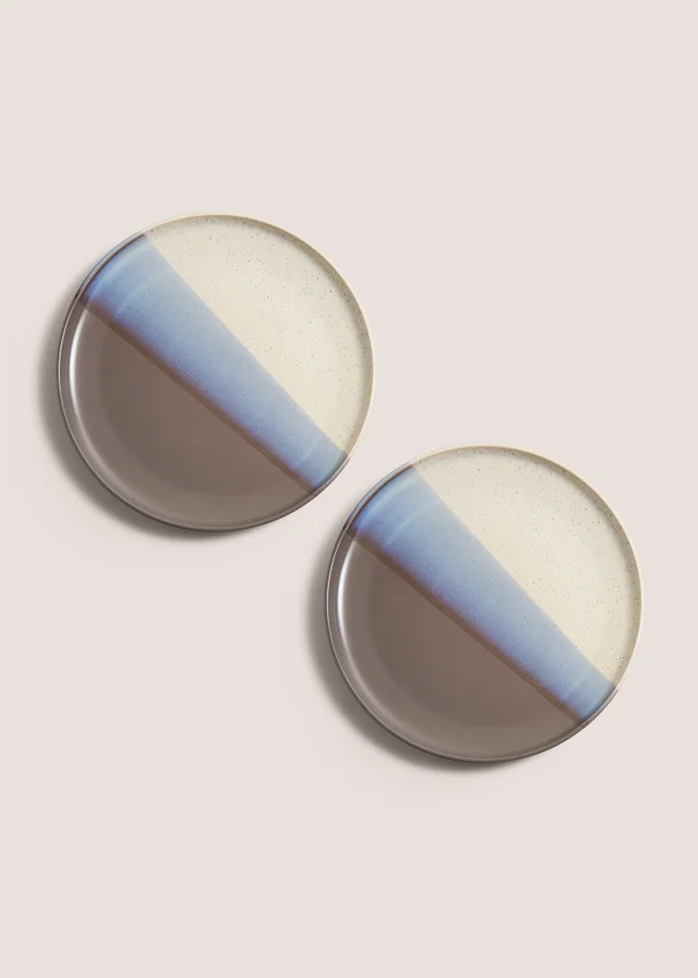 2 Pack Grey Reactive Dinner Plates