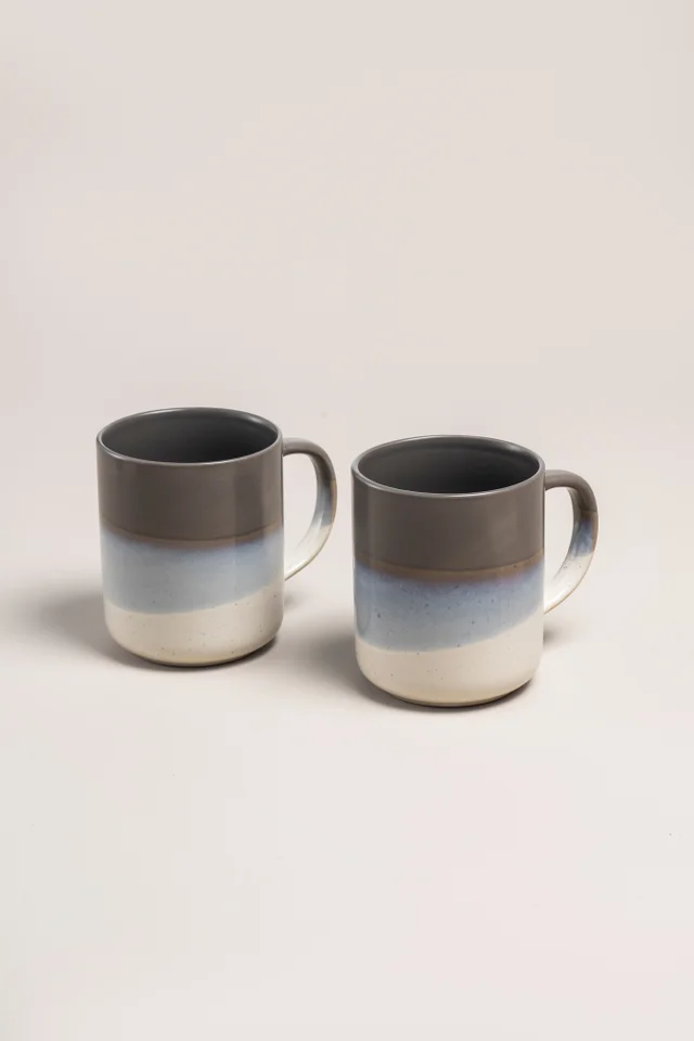 2 Pack Grey Reactive Mug Set