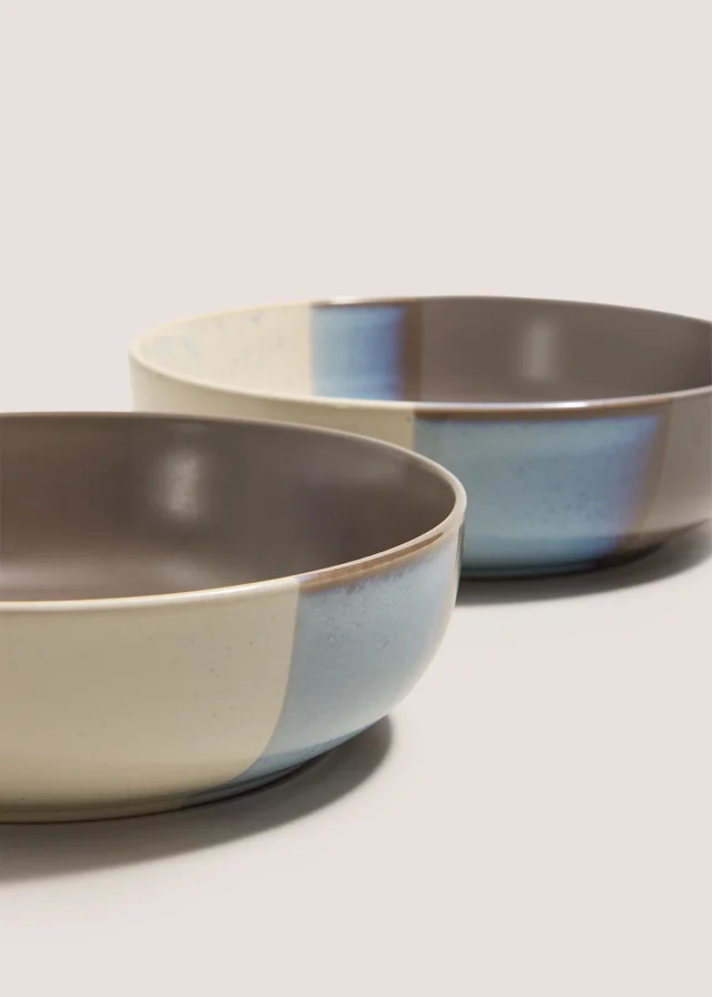2 Pack Grey Reactive Pasta Bowls
