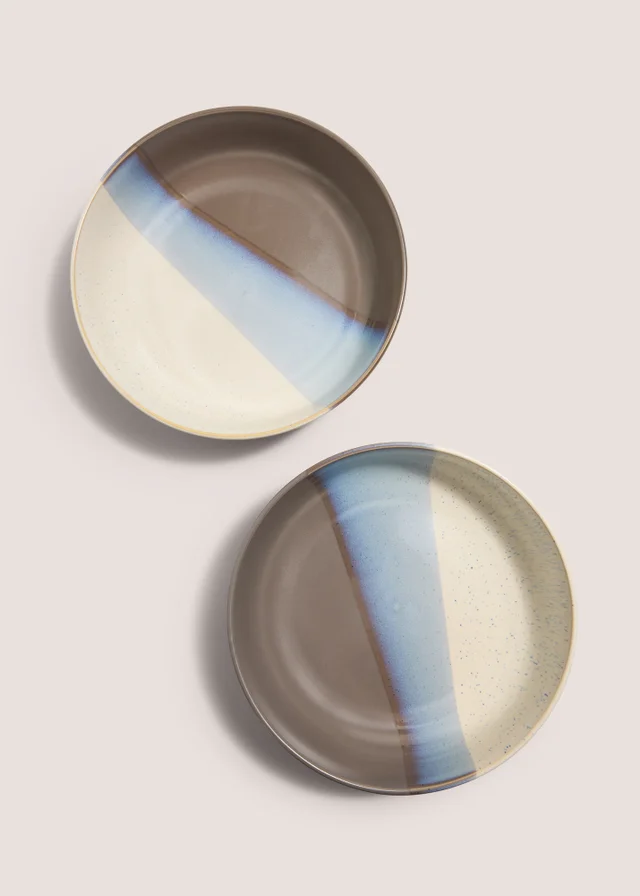 2 Pack Grey Reactive Pasta Bowls