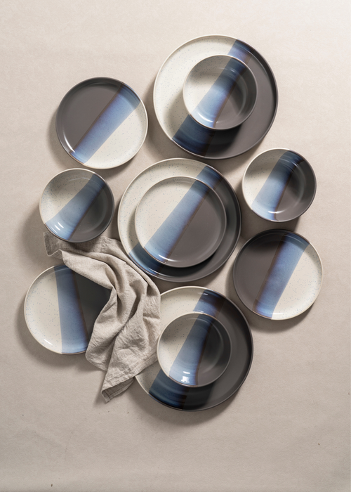 12 Piece Grey Reactive Dinner Set Image 3