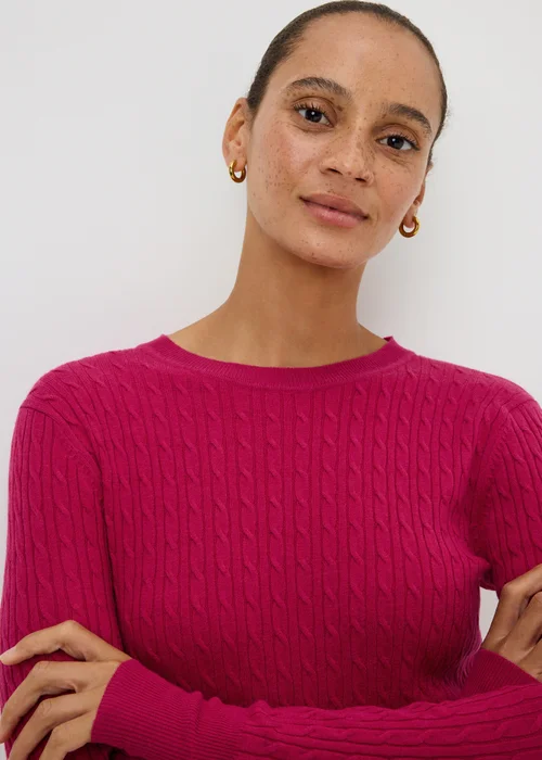 Raspberry Babycable Knitted Jumper - 8 Image 1