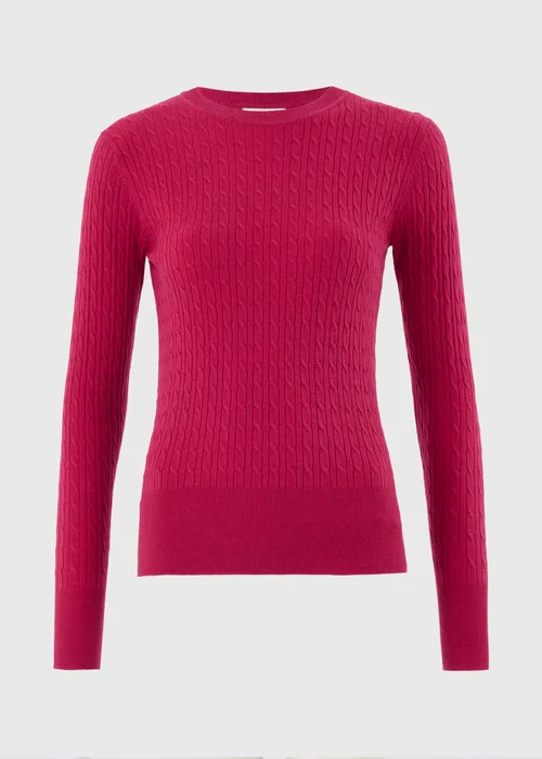Raspberry Babycable Knitted Jumper - 8 Image 2