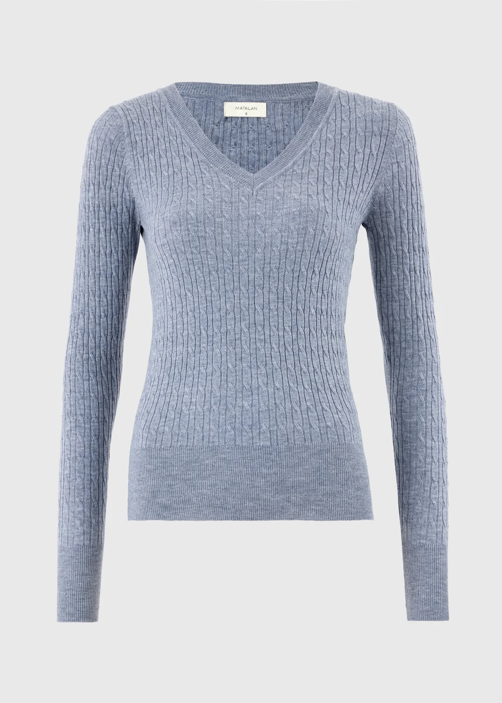 Denim Blue Babycable Knitted Jumper - 8 Image 4