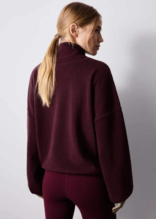 Souluxe Burgundy Half Zip Fleece