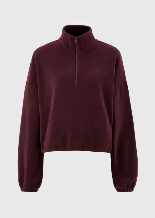 Souluxe Burgundy Half Zip Fleece - S Image 3
