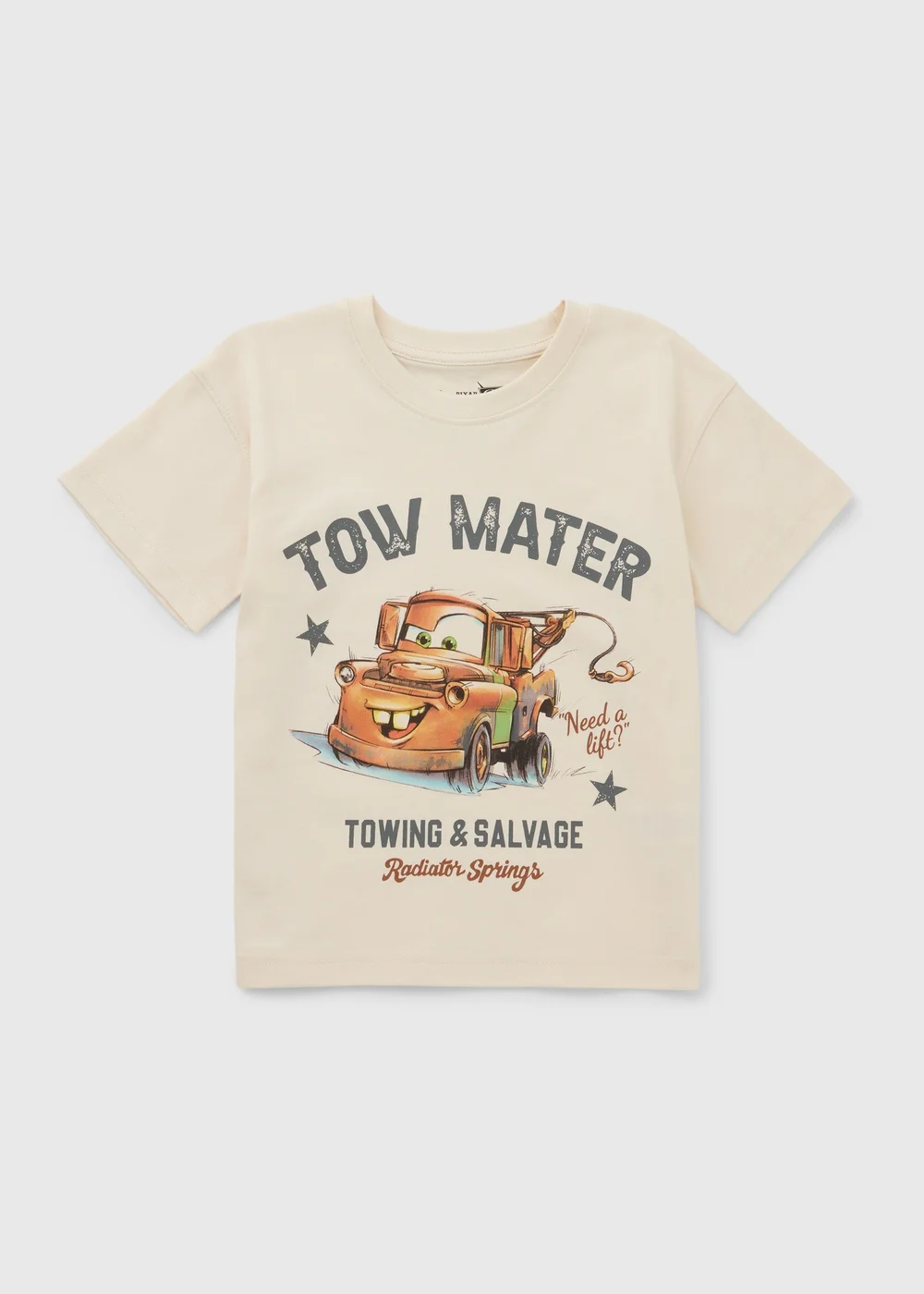 Disney Cars Boys Cream Tow Mater T-Shirt (1-7yrs) - 1-1.5 Yrs Image 1