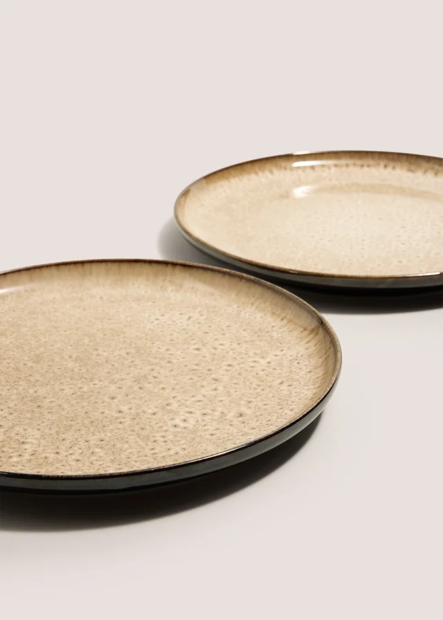 2 Pack Brown Speckle Dinner Plates