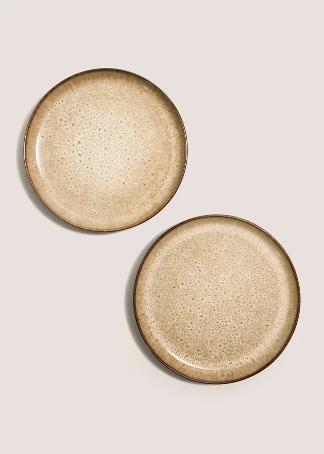 2 Pack Brown Speckle Side Plates