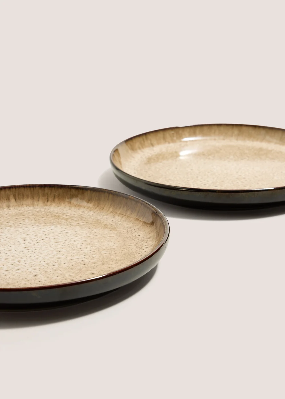 2 Pack Brown Speckle Side Plates Image 2