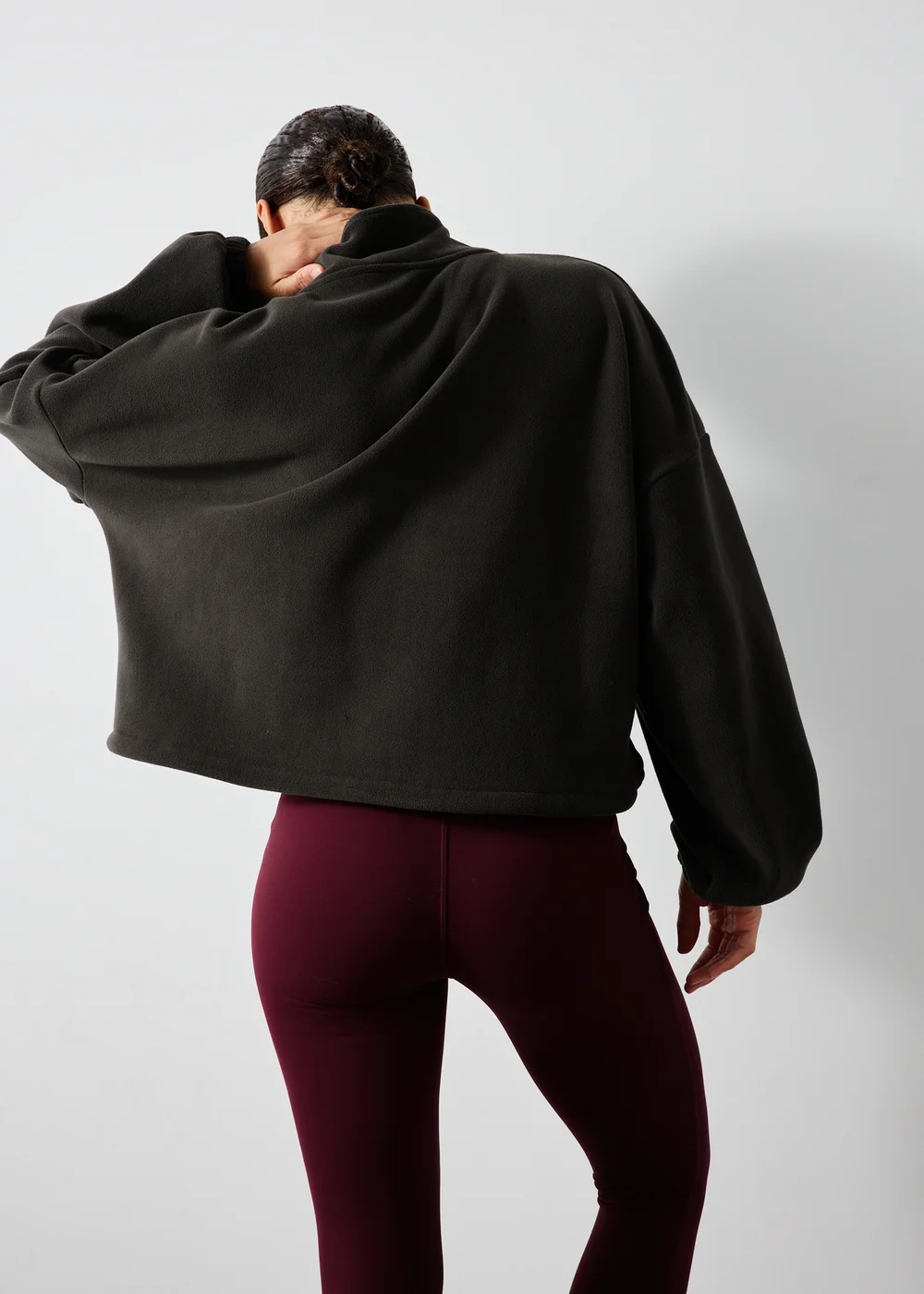 Souluxe Brown Micro Fleece Half Zip Jumper - L Image 2