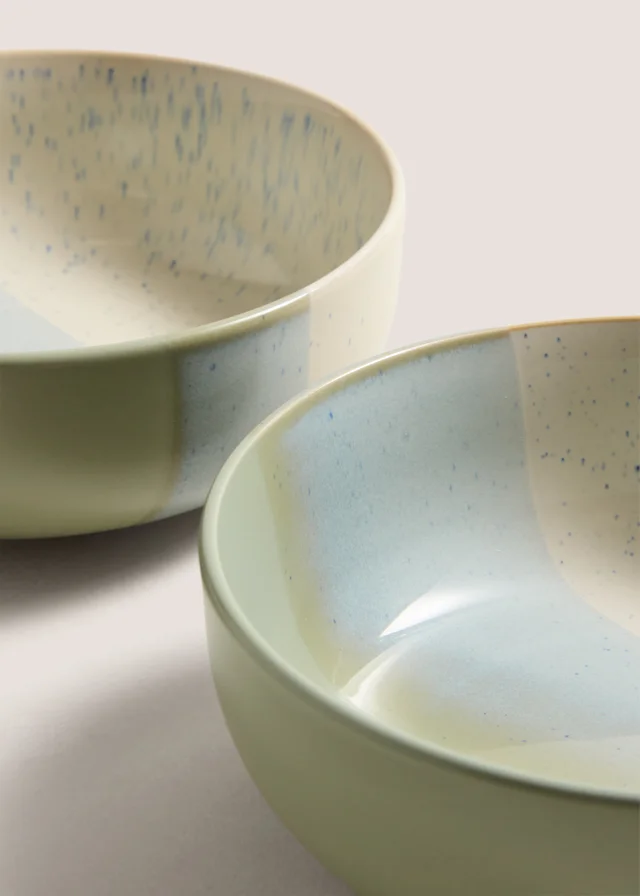 2 Pack Green Reactive Bowls