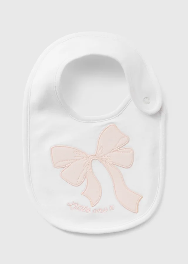 Baby White Bow Bib