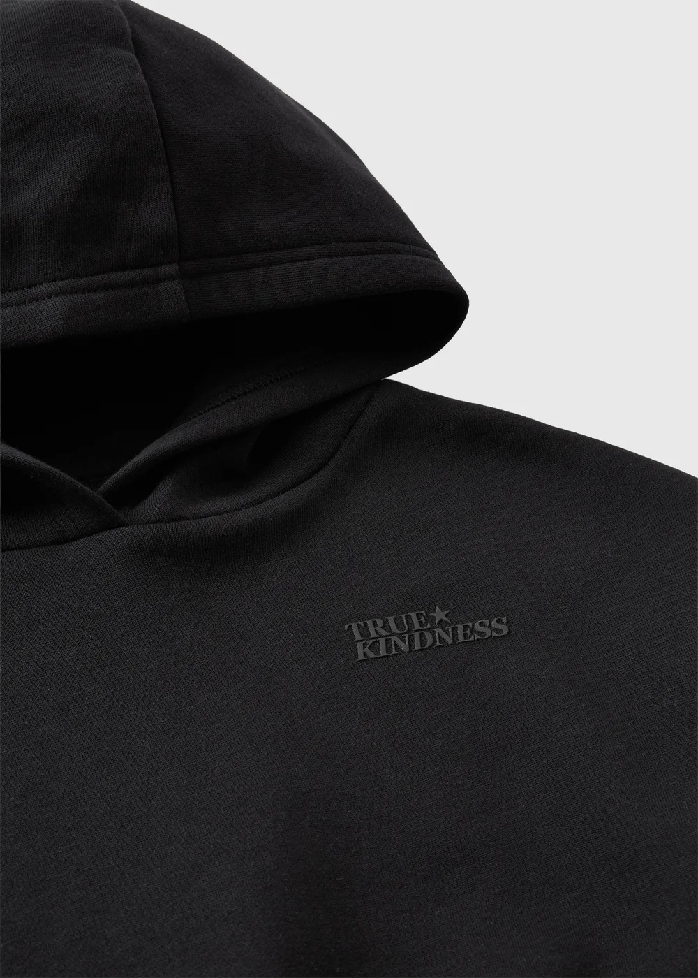 Girls Black True Kindness Embossed Hoodie (7-15yrs) - 7 Yrs Image 2
