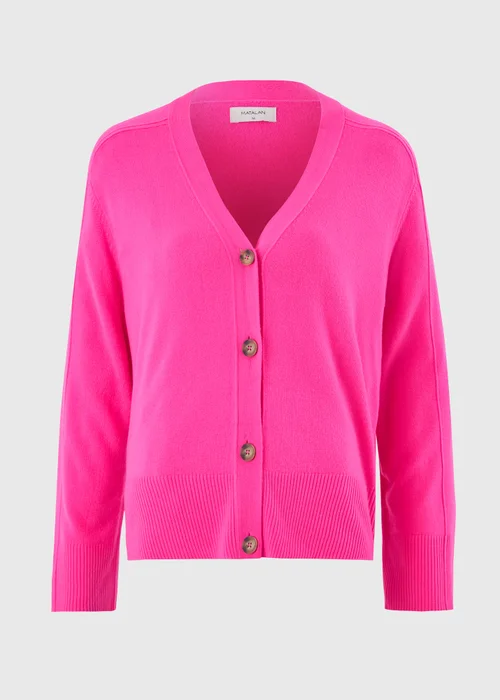 Pink Knitted V-Neck Cardigan - XS Image 5