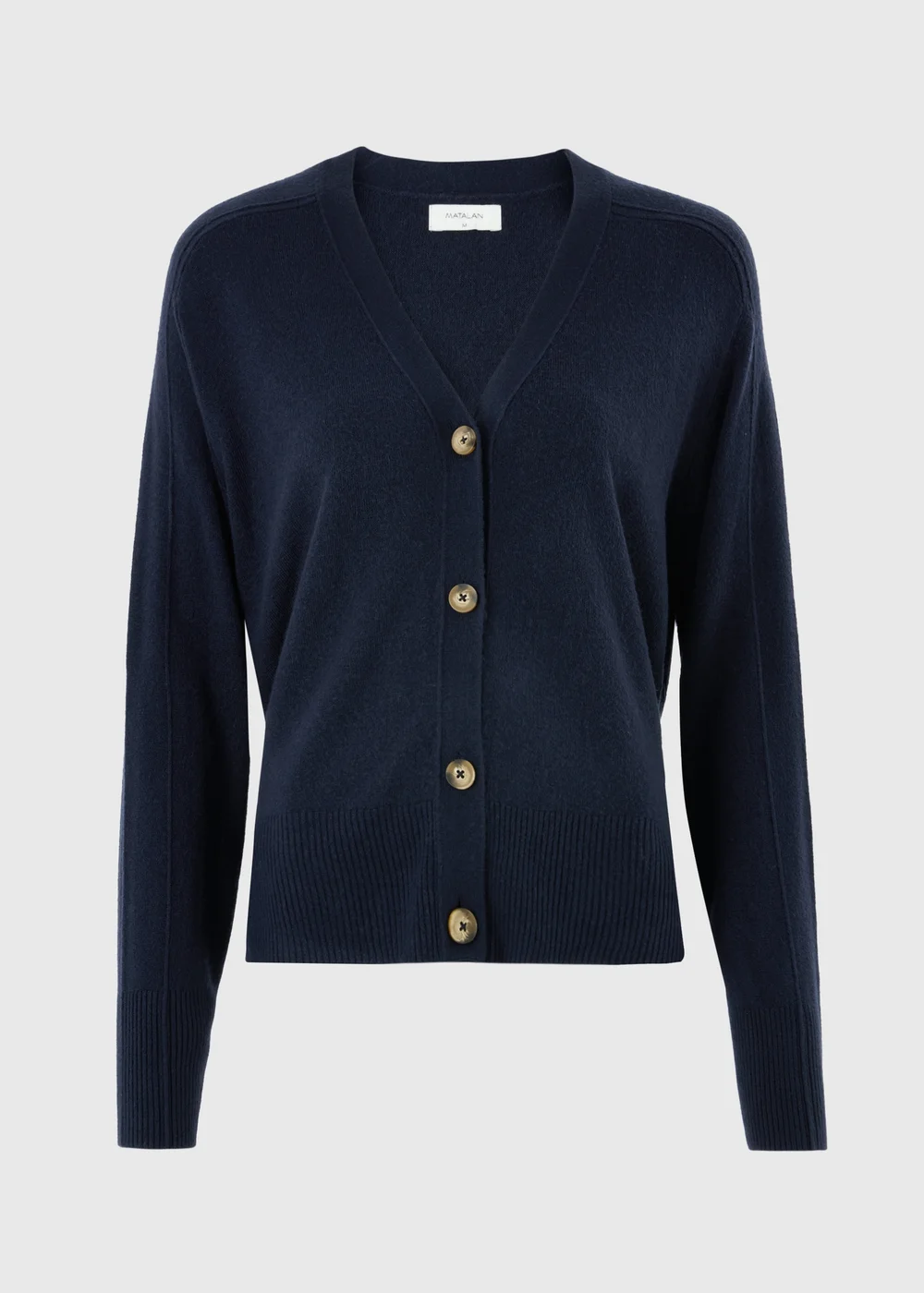 Navy Knitted V-Neck Cardigan - XS Image 1