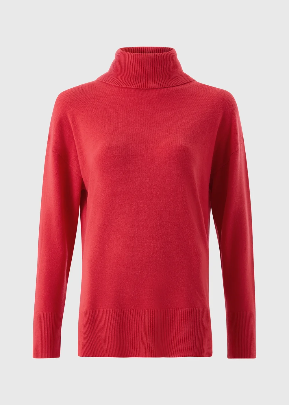 Red Super Soft Roll Neck Jumper - XS Image 1