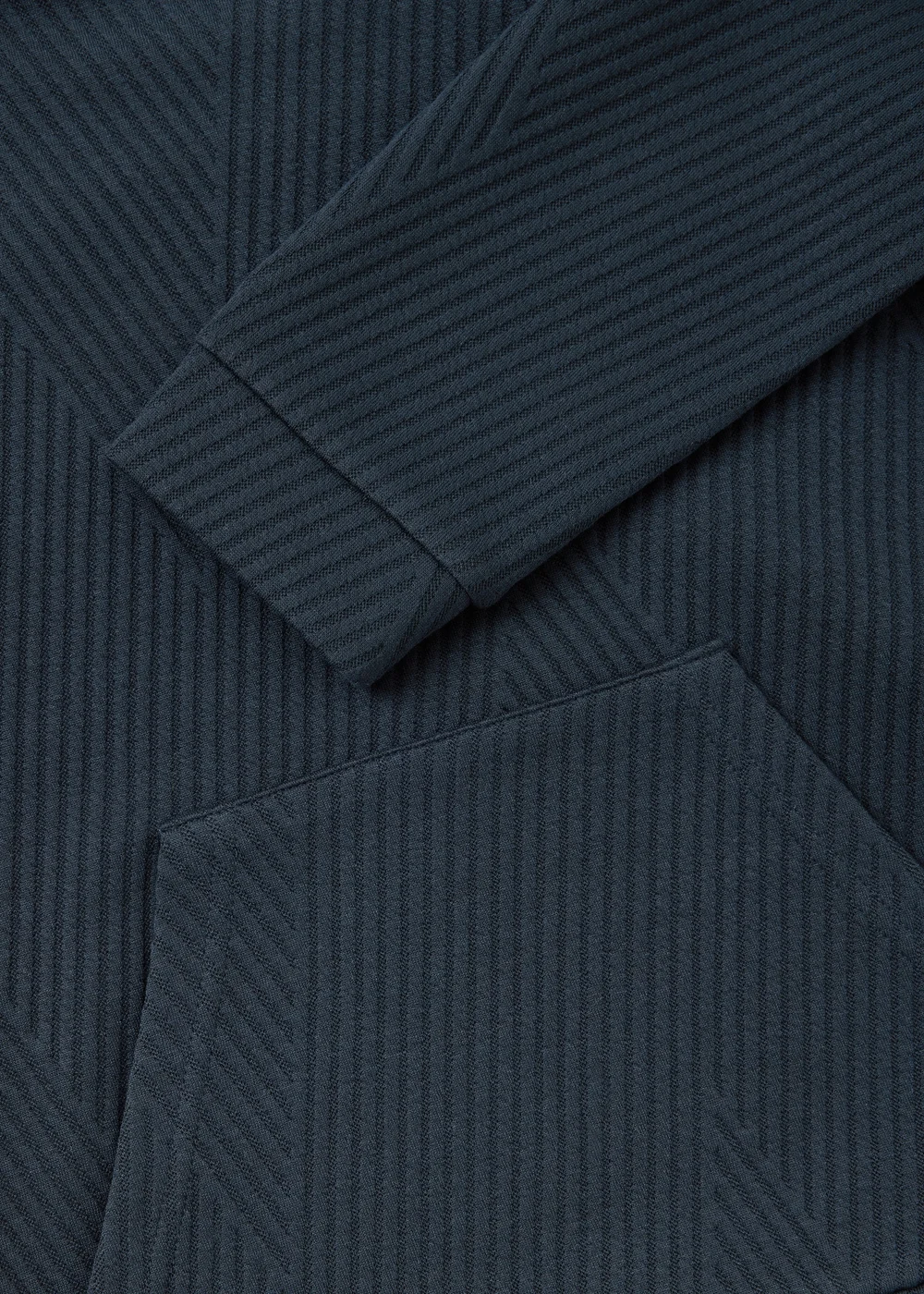 Boys Navy Textured Hoodie & Jogging Bottom Set (7-15yrs) - 7 Yrs Image 2