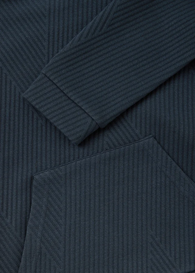 Boys Navy Textured Hoodie & Jogging Bottom Set (7-15yrs)