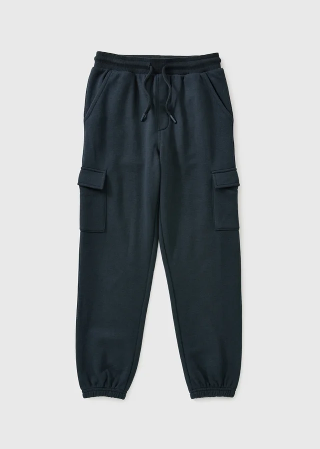 Boys Navy Cargo Jogging Bottoms (7-15yrs)