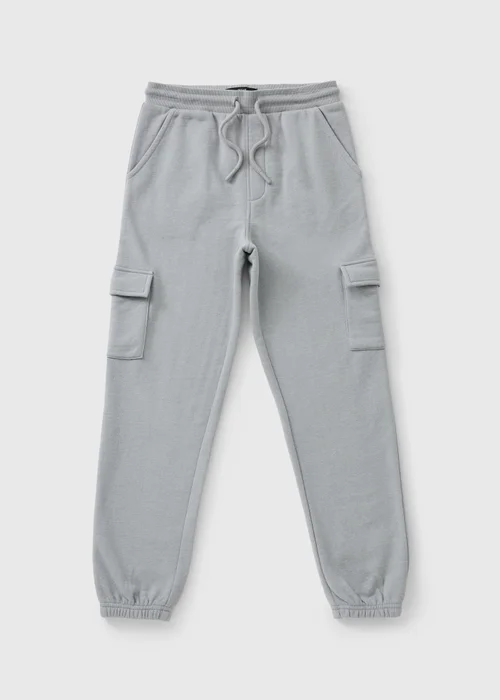 Boys Grey Cargo Jogging Bottoms (7-15yrs) - 7 Yrs Image 1