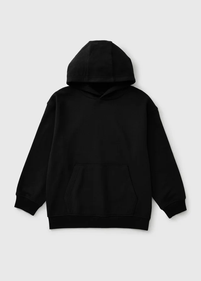 Boys Black Oversized Hoodie (7-15yrs)